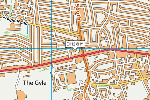 EH12 8HY map - OS VectorMap District (Ordnance Survey)