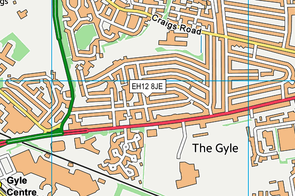 EH12 8JE map - OS VectorMap District (Ordnance Survey) EH12 8JE map - OS VectorMap District (Ordnance Survey)