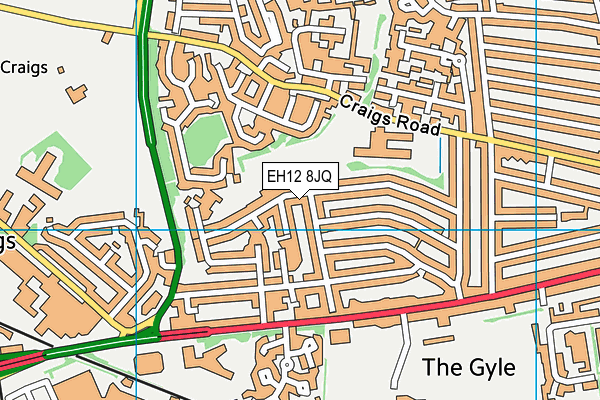 EH12 8JQ map - OS VectorMap District (Ordnance Survey) EH12 8JQ map - OS VectorMap District (Ordnance Survey)