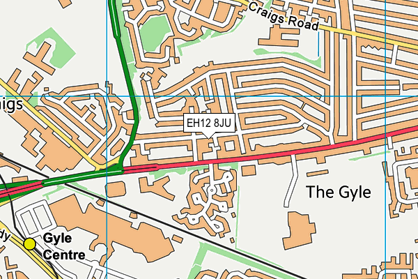EH12 8JU map - OS VectorMap District (Ordnance Survey) EH12 8JU map - OS VectorMap District (Ordnance Survey)