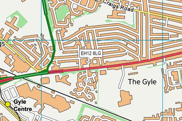EH12 8LG map - OS VectorMap District (Ordnance Survey) EH12 8LG map - OS VectorMap District (Ordnance Survey)
