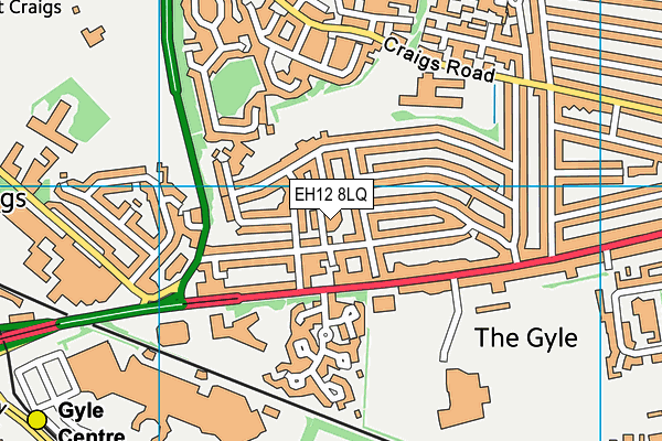 EH12 8LQ map - OS VectorMap District (Ordnance Survey) EH12 8LQ map - OS VectorMap District (Ordnance Survey)