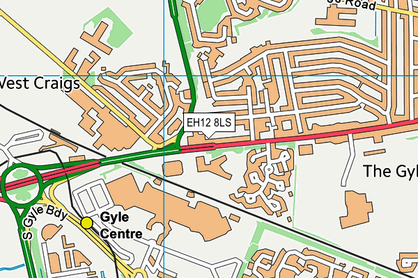 EH12 8LS map - OS VectorMap District (Ordnance Survey) EH12 8LS map - OS VectorMap District (Ordnance Survey)