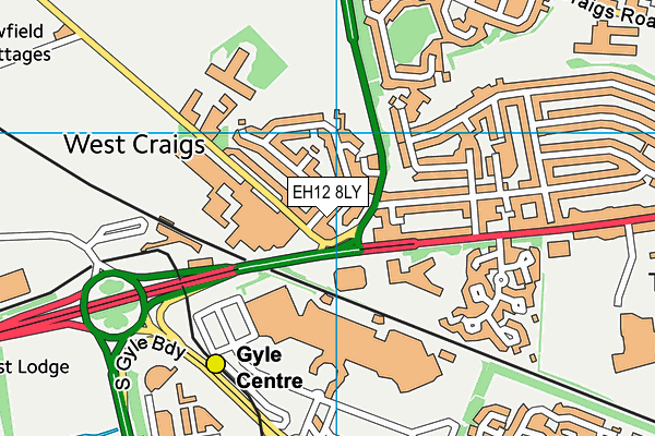 EH12 8LY map - OS VectorMap District (Ordnance Survey) EH12 8LY map - OS VectorMap District (Ordnance Survey)