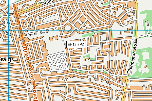 EH12 8PZ map - OS VectorMap District (Ordnance Survey) EH12 8PZ map - OS VectorMap District (Ordnance Survey)