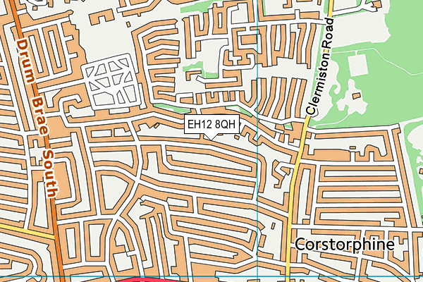 EH12 8QH map - OS VectorMap District (Ordnance Survey)
