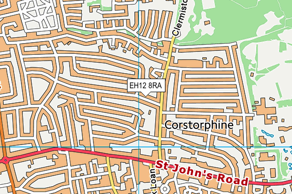 EH12 8RA map - OS VectorMap District (Ordnance Survey)