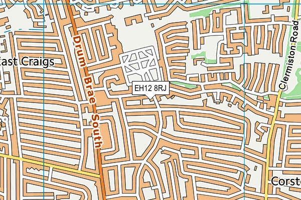 EH12 8RJ map - OS VectorMap District (Ordnance Survey) EH12 8RJ map - OS VectorMap District (Ordnance Survey)