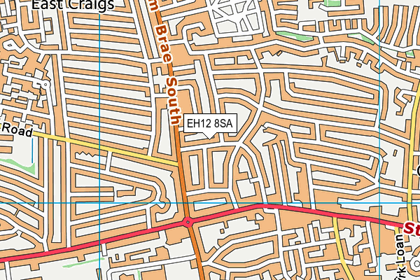 EH12 8SA map - OS VectorMap District (Ordnance Survey) EH12 8SA map - OS VectorMap District (Ordnance Survey)