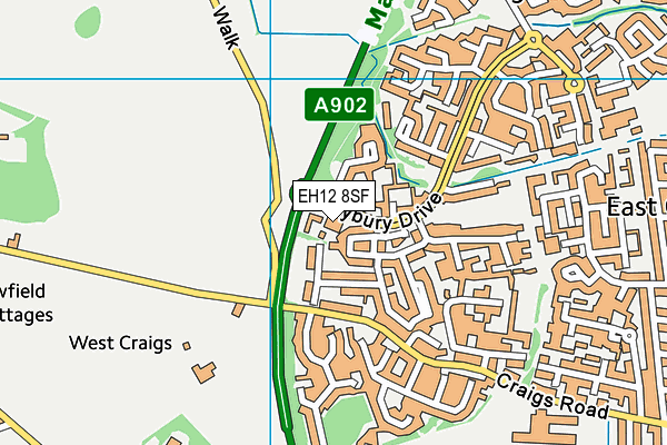EH12 8SF map - OS VectorMap District (Ordnance Survey) EH12 8SF map - OS VectorMap District (Ordnance Survey)