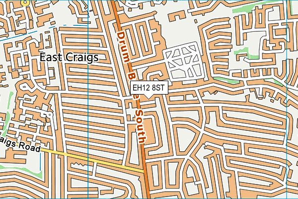 EH12 8ST map - OS VectorMap District (Ordnance Survey) EH12 8ST map - OS VectorMap District (Ordnance Survey)