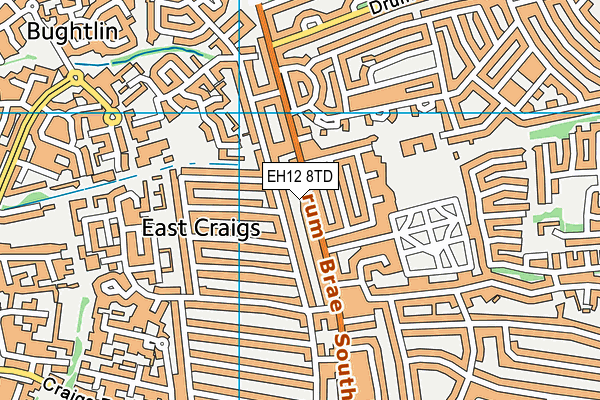 EH12 8TD map - OS VectorMap District (Ordnance Survey) EH12 8TD map - OS VectorMap District (Ordnance Survey)