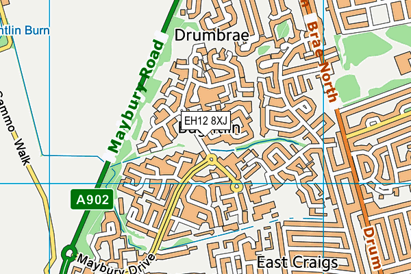 EH12 8XJ map - OS VectorMap District (Ordnance Survey) EH12 8XJ map - OS VectorMap District (Ordnance Survey)