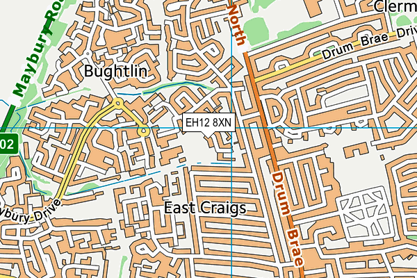 EH12 8XN map - OS VectorMap District (Ordnance Survey) EH12 8XN map - OS VectorMap District (Ordnance Survey)