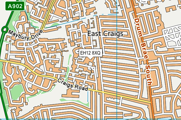 EH12 8XQ map - OS VectorMap District (Ordnance Survey) EH12 8XQ map - OS VectorMap District (Ordnance Survey)