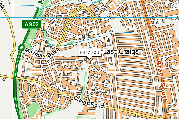 EH12 8XU map - OS VectorMap District (Ordnance Survey) EH12 8XU map - OS VectorMap District (Ordnance Survey)