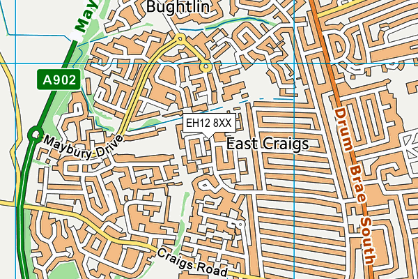 EH12 8XX map - OS VectorMap District (Ordnance Survey) EH12 8XX map - OS VectorMap District (Ordnance Survey)