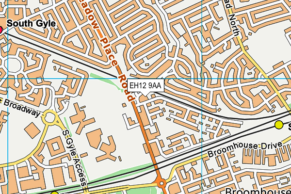 EH12 9AA map - OS VectorMap District (Ordnance Survey) EH12 9AA map - OS VectorMap District (Ordnance Survey)
