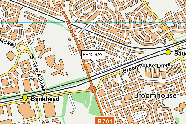 EH12 9AY map - OS VectorMap District (Ordnance Survey) EH12 9AY map - OS VectorMap District (Ordnance Survey)