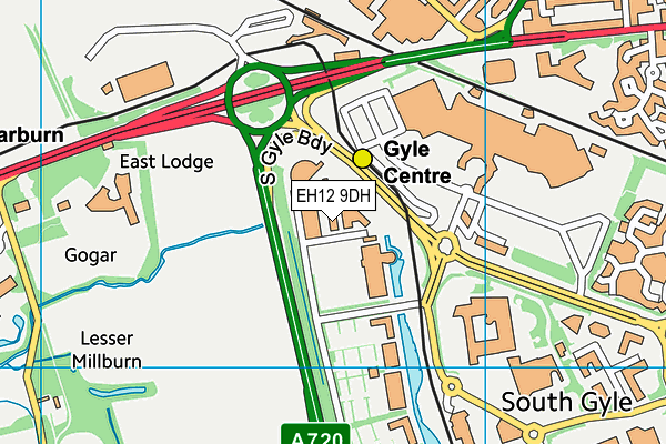 EH12 9DH map - OS VectorMap District (Ordnance Survey) EH12 9DH map - OS VectorMap District (Ordnance Survey)