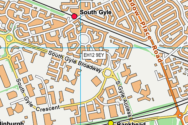 EH12 9EY map - OS VectorMap District (Ordnance Survey) EH12 9EY map - OS VectorMap District (Ordnance Survey)