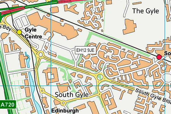 EH12 9JE map - OS VectorMap District (Ordnance Survey) EH12 9JE map - OS VectorMap District (Ordnance Survey)