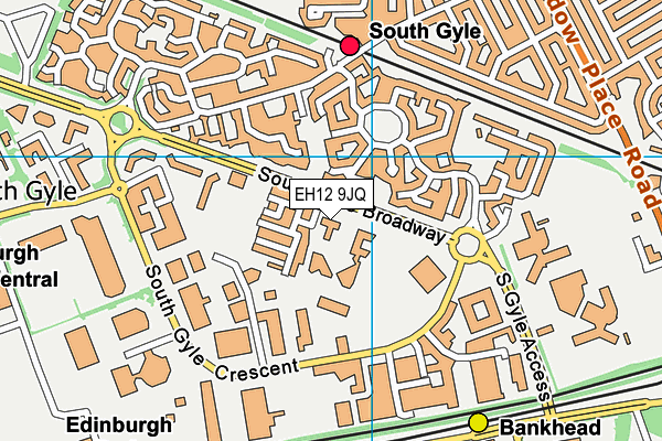EH12 9JQ map - OS VectorMap District (Ordnance Survey) EH12 9JQ map - OS VectorMap District (Ordnance Survey)