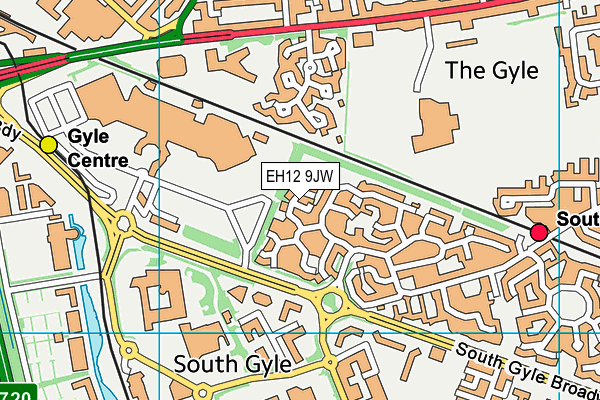 EH12 9JW map - OS VectorMap District (Ordnance Survey) EH12 9JW map - OS VectorMap District (Ordnance Survey)