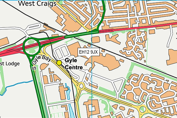 EH12 9JX map - OS VectorMap District (Ordnance Survey) EH12 9JX map - OS VectorMap District (Ordnance Survey)