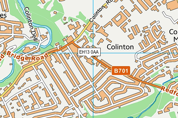 EH13 0AA map - OS VectorMap District (Ordnance Survey) EH13 0AA map - OS VectorMap District (Ordnance Survey)