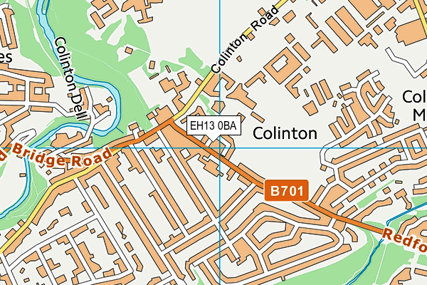 EH13 0BA map - OS VectorMap District (Ordnance Survey) EH13 0BA map - OS VectorMap District (Ordnance Survey)