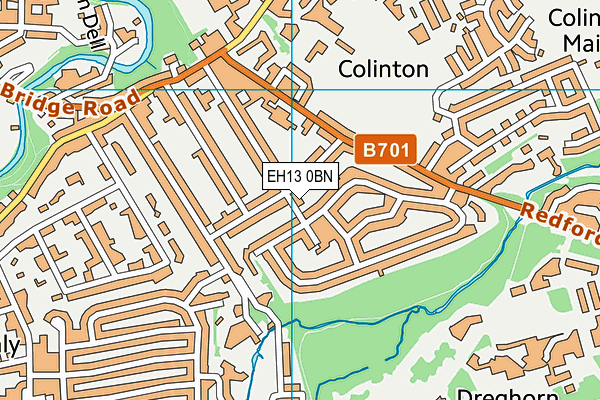 EH13 0BN map - OS VectorMap District (Ordnance Survey) EH13 0BN map - OS VectorMap District (Ordnance Survey)