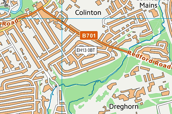 EH13 0BT map - OS VectorMap District (Ordnance Survey) EH13 0BT map - OS VectorMap District (Ordnance Survey)