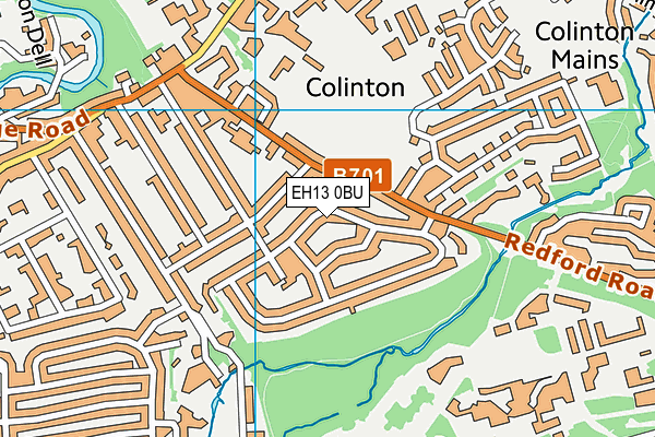 EH13 0BU map - OS VectorMap District (Ordnance Survey) EH13 0BU map - OS VectorMap District (Ordnance Survey)