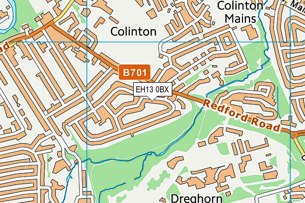 EH13 0BX map - OS VectorMap District (Ordnance Survey) EH13 0BX map - OS VectorMap District (Ordnance Survey)