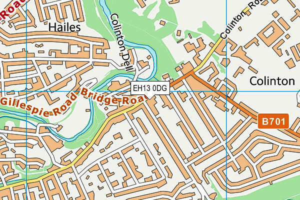 EH13 0DG map - OS VectorMap District (Ordnance Survey) EH13 0DG map - OS VectorMap District (Ordnance Survey)