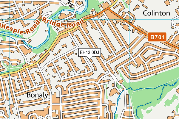 EH13 0DJ map - OS VectorMap District (Ordnance Survey) EH13 0DJ map - OS VectorMap District (Ordnance Survey)