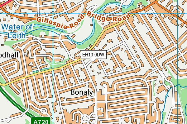 EH13 0DW map - OS VectorMap District (Ordnance Survey) EH13 0DW map - OS VectorMap District (Ordnance Survey)