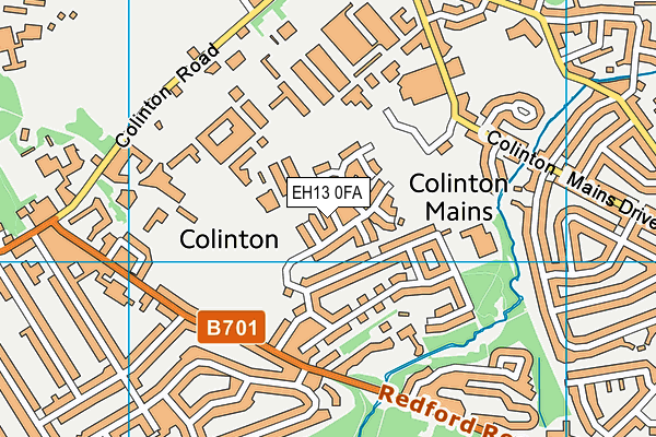 EH13 0FA map - OS VectorMap District (Ordnance Survey) EH13 0FA map - OS VectorMap District (Ordnance Survey)