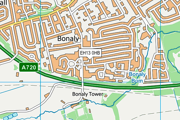 EH13 0HB map - OS VectorMap District (Ordnance Survey) EH13 0HB map - OS VectorMap District (Ordnance Survey)