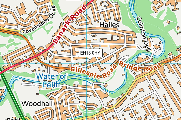 EH13 0HY map - OS VectorMap District (Ordnance Survey) EH13 0HY map - OS VectorMap District (Ordnance Survey)