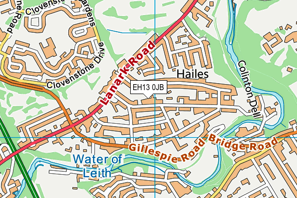 EH13 0JB map - OS VectorMap District (Ordnance Survey) EH13 0JB map - OS VectorMap District (Ordnance Survey)