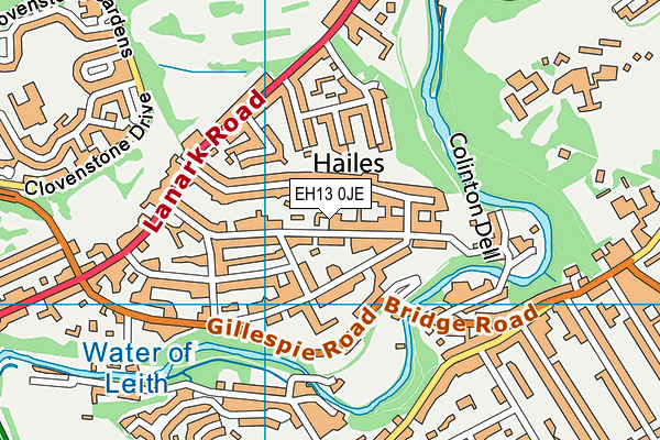 EH13 0JE map - OS VectorMap District (Ordnance Survey) EH13 0JE map - OS VectorMap District (Ordnance Survey)