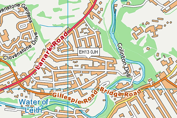 EH13 0JH map - OS VectorMap District (Ordnance Survey) EH13 0JH map - OS VectorMap District (Ordnance Survey)