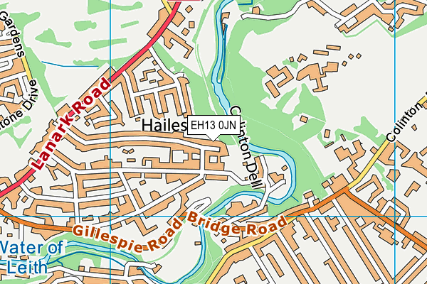 EH13 0JN map - OS VectorMap District (Ordnance Survey) EH13 0JN map - OS VectorMap District (Ordnance Survey)