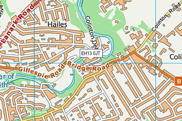 EH13 0JT map - OS VectorMap District (Ordnance Survey) EH13 0JT map - OS VectorMap District (Ordnance Survey)
