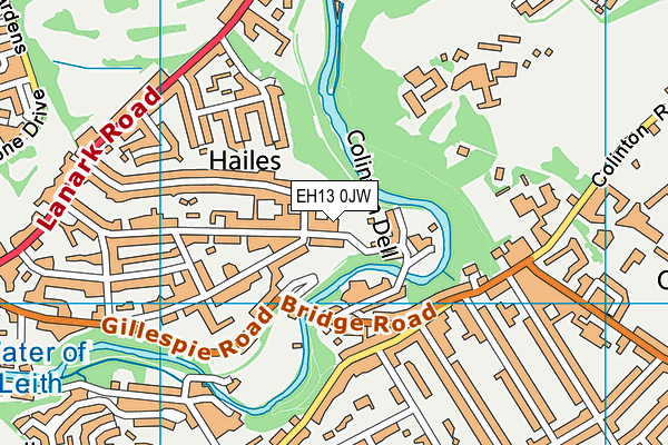 EH13 0JW map - OS VectorMap District (Ordnance Survey) EH13 0JW map - OS VectorMap District (Ordnance Survey)