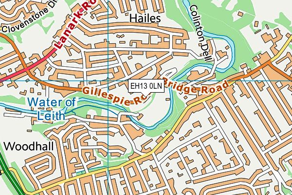 EH13 0LN map - OS VectorMap District (Ordnance Survey) EH13 0LN map - OS VectorMap District (Ordnance Survey)