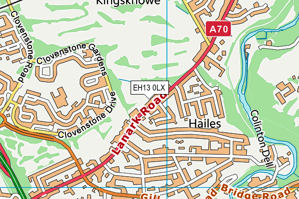 EH13 0LX map - OS VectorMap District (Ordnance Survey) EH13 0LX map - OS VectorMap District (Ordnance Survey)
