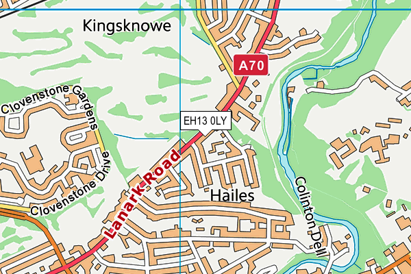 EH13 0LY map - OS VectorMap District (Ordnance Survey) EH13 0LY map - OS VectorMap District (Ordnance Survey)